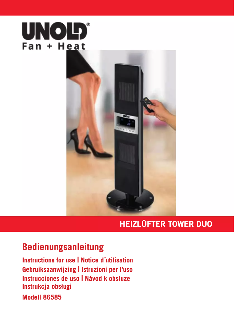 Página 1 del manual Manual de usuario Unold 86585