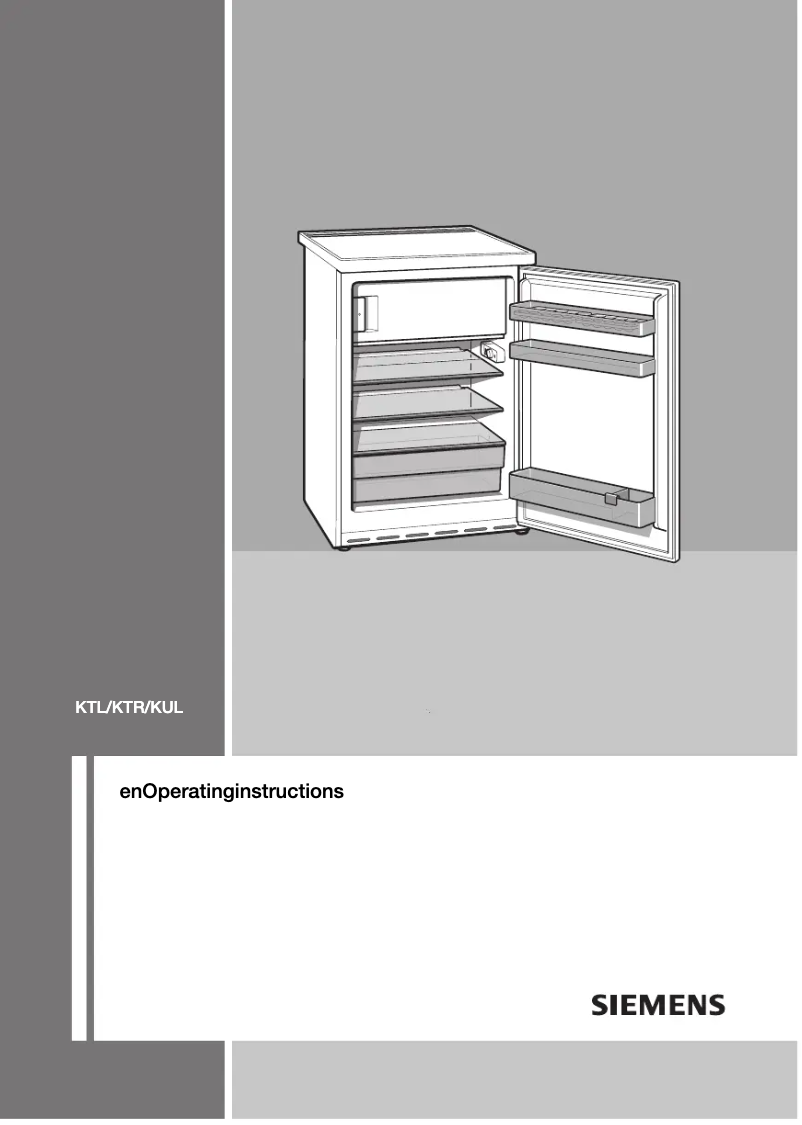 Page n°1 - Manuel utilisateur Siemens KT14RV21FF
