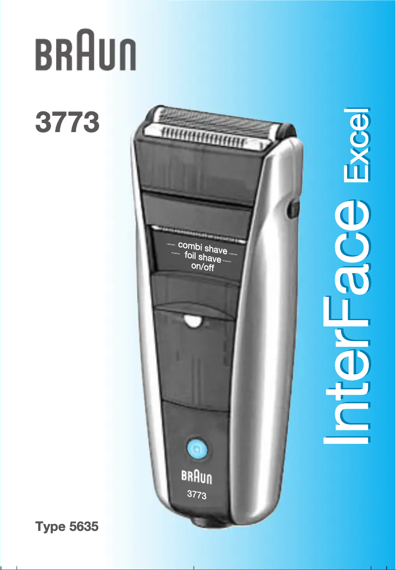 Page 1 de la notice Manuel utilisateur Braun InterFace Excel 3773