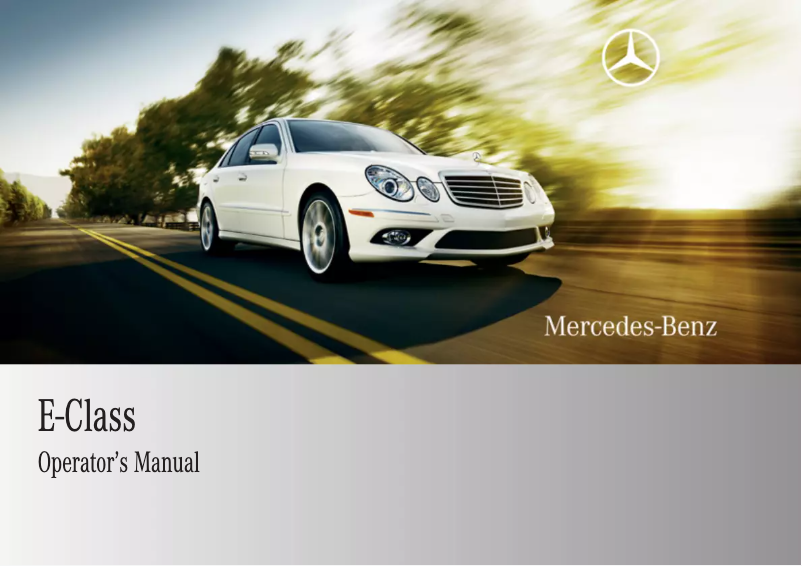 Página 1 del manual Manual de usuario Mercedes-Benz E-Class (2009)