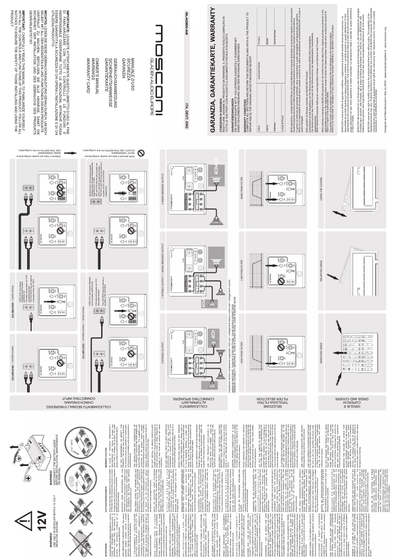 Page 1 de la notice Manuel utilisateur Mosconi AS 100.4
