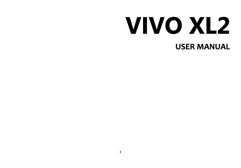 Image de la première page du manuel de l'appareil Vivo XL2