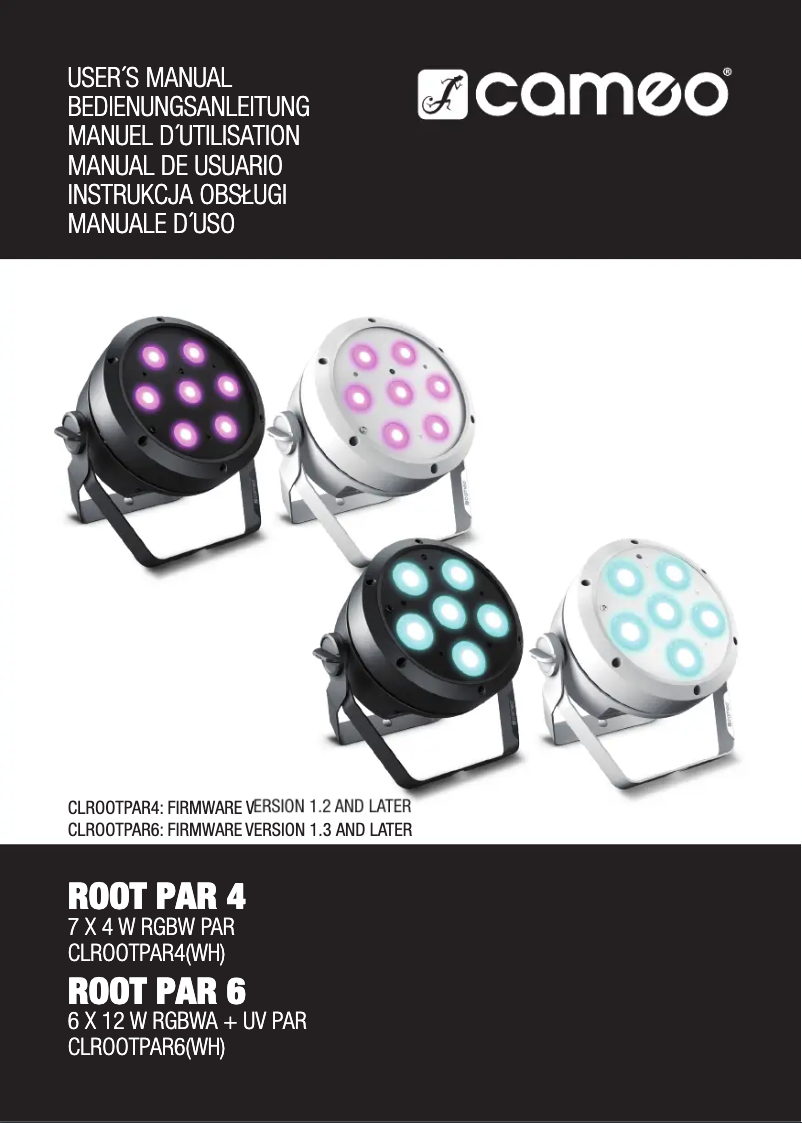 Image de la première page du manuel de l'appareil Root PAR 4
