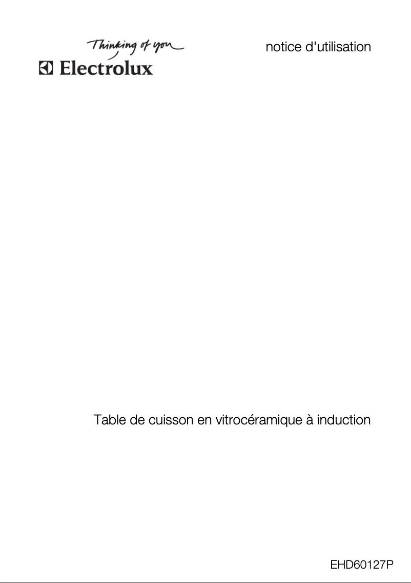 Page 1 de la notice Manuel utilisateur Electrolux EHD60127P