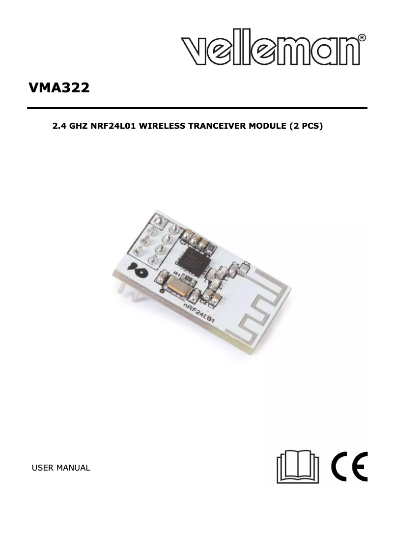 Imagen de la primera página del manual del dispositivo VMA322