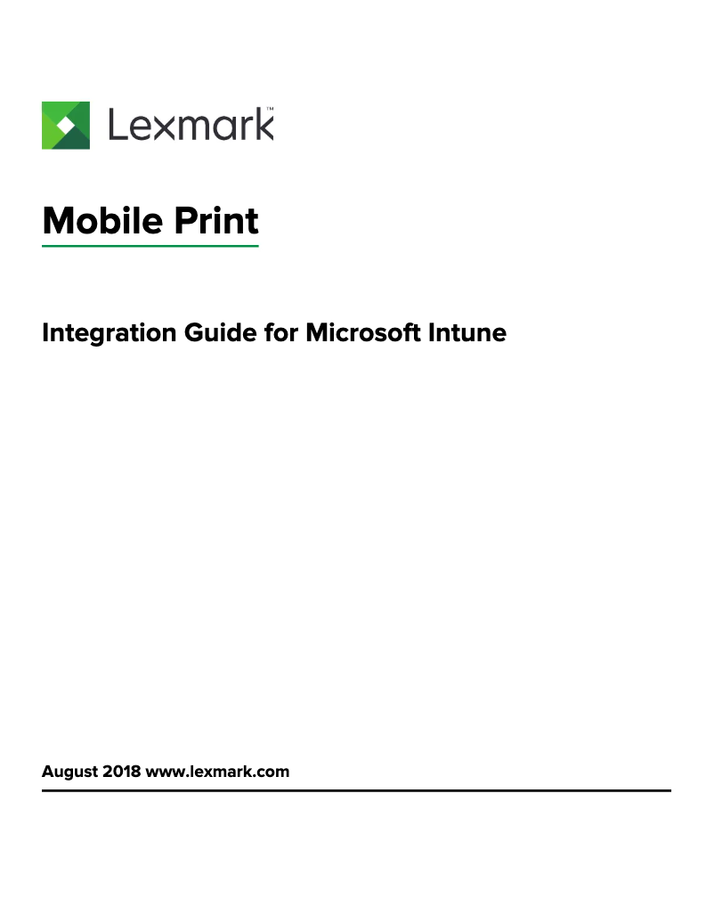 Page 1 de la notice Manuel utilisateur Lexmark Mobile Solutions