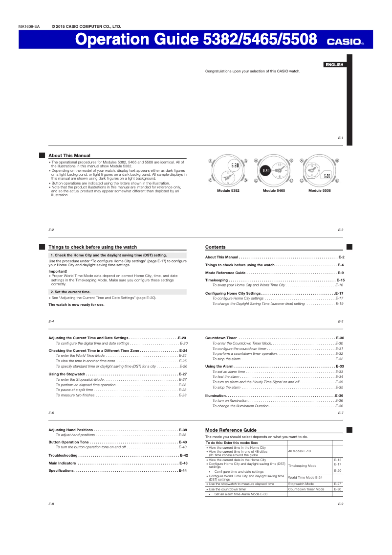 Page 1 de la notice Manuel utilisateur Casio Baby-G BGA-190