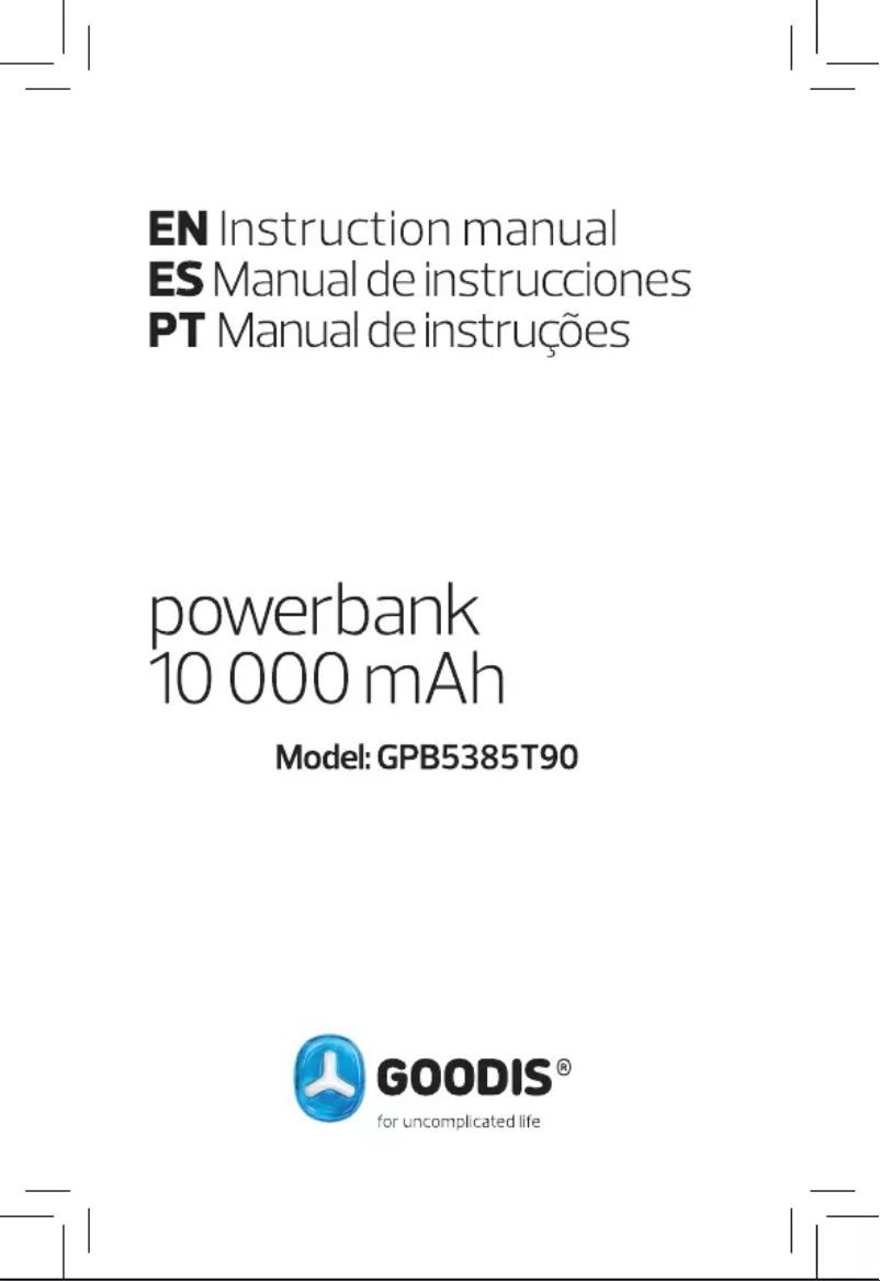 Page 1 de la notice Manuel utilisateur Goodis GPB5385T90