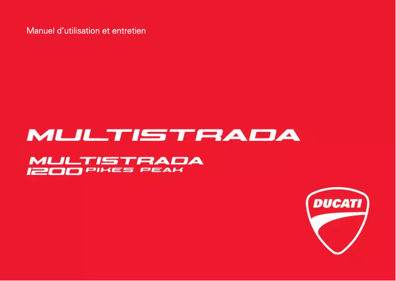 Image de la première page du manuel de l'appareil Multistrada 1200 Pikes Peak (2017)