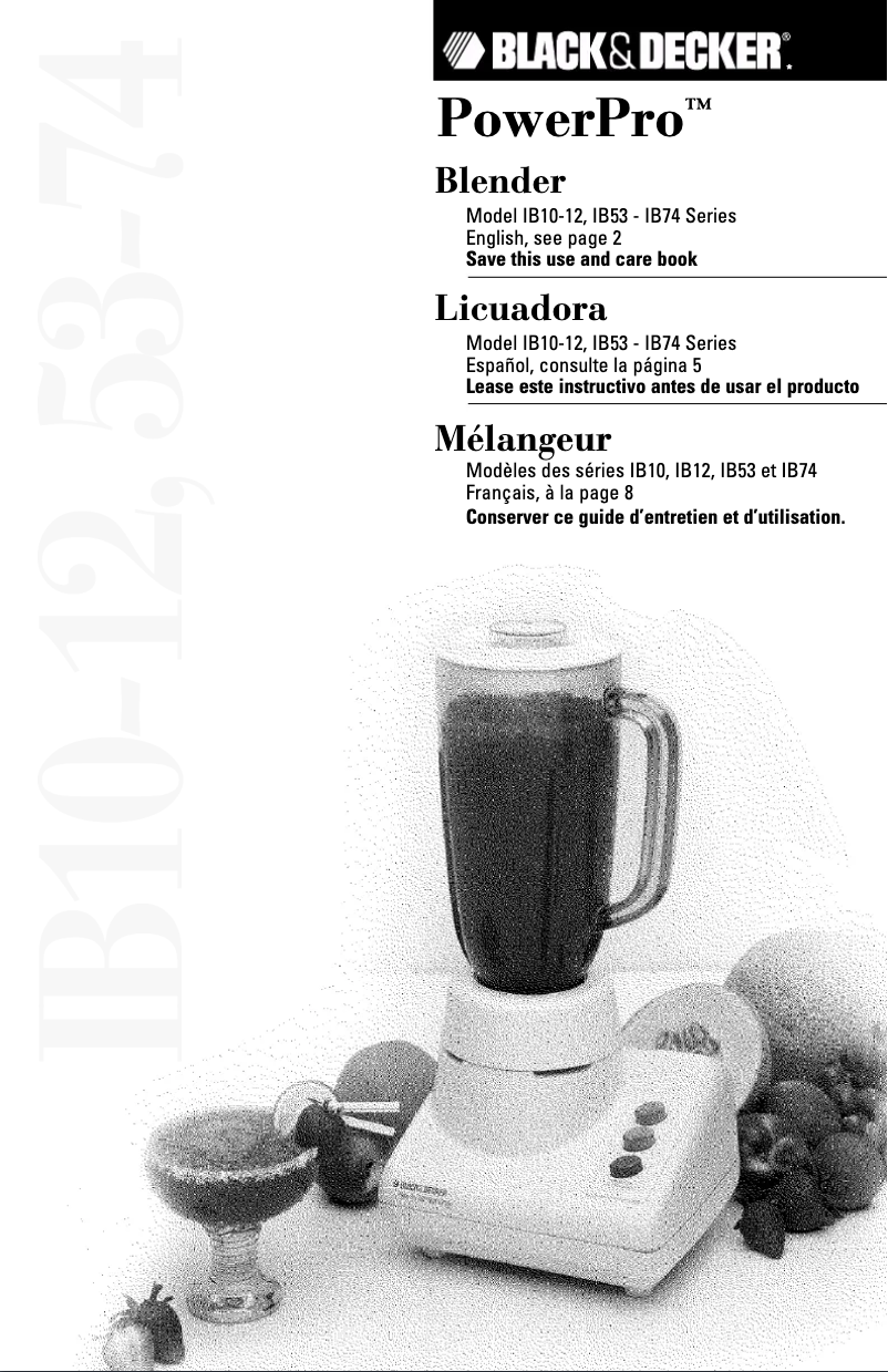 Image de la première page du manuel de l'appareil IB73
