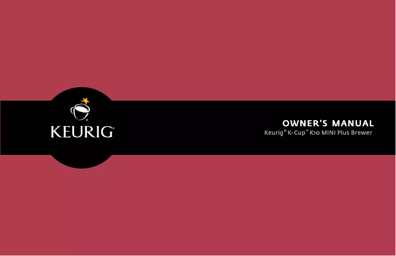 Page 1 de la notice Manuel utilisateur Keurig K-Cup K10 Mini