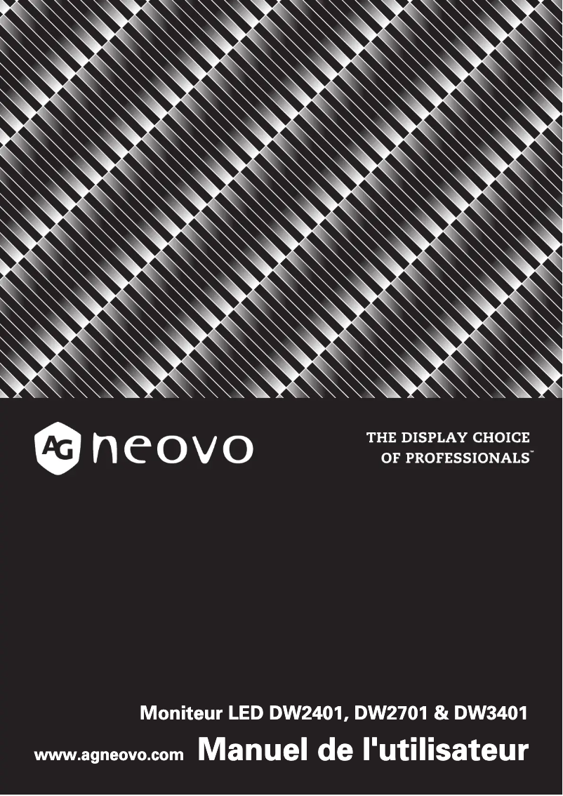 Page 1 de la notice Manuel utilisateur AG Neovo DW2401