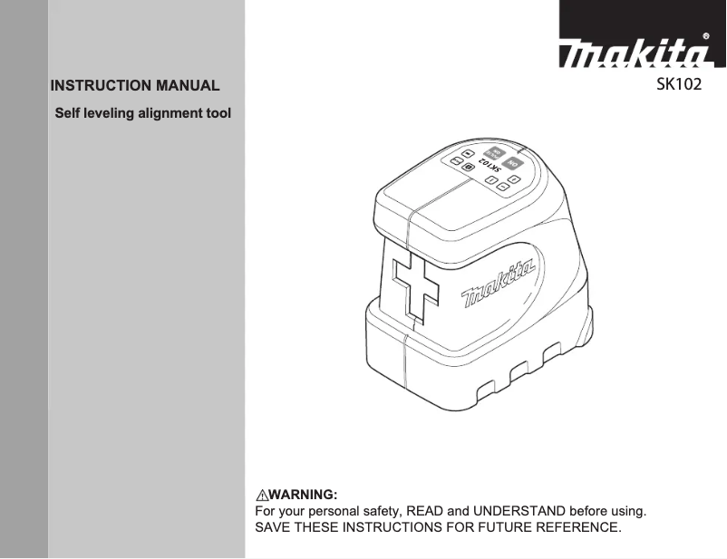 Page 1 de la notice Manuel utilisateur Makita SK102Z