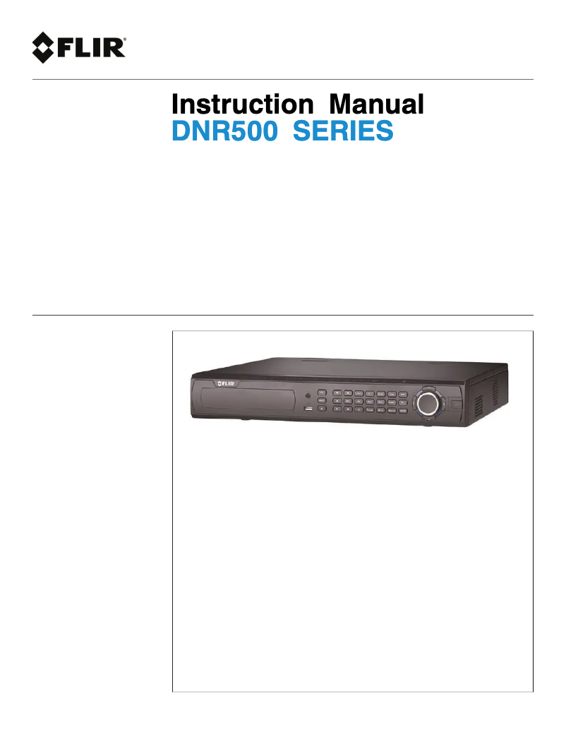 Image de la première page du manuel de l'appareil DNR516P2