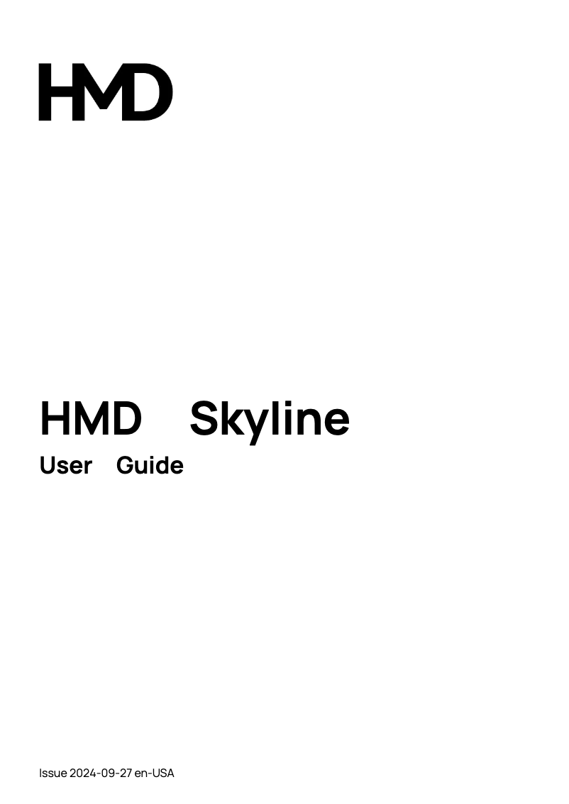 Page 1 de la notice Manuel utilisateur HMD SKYLINE