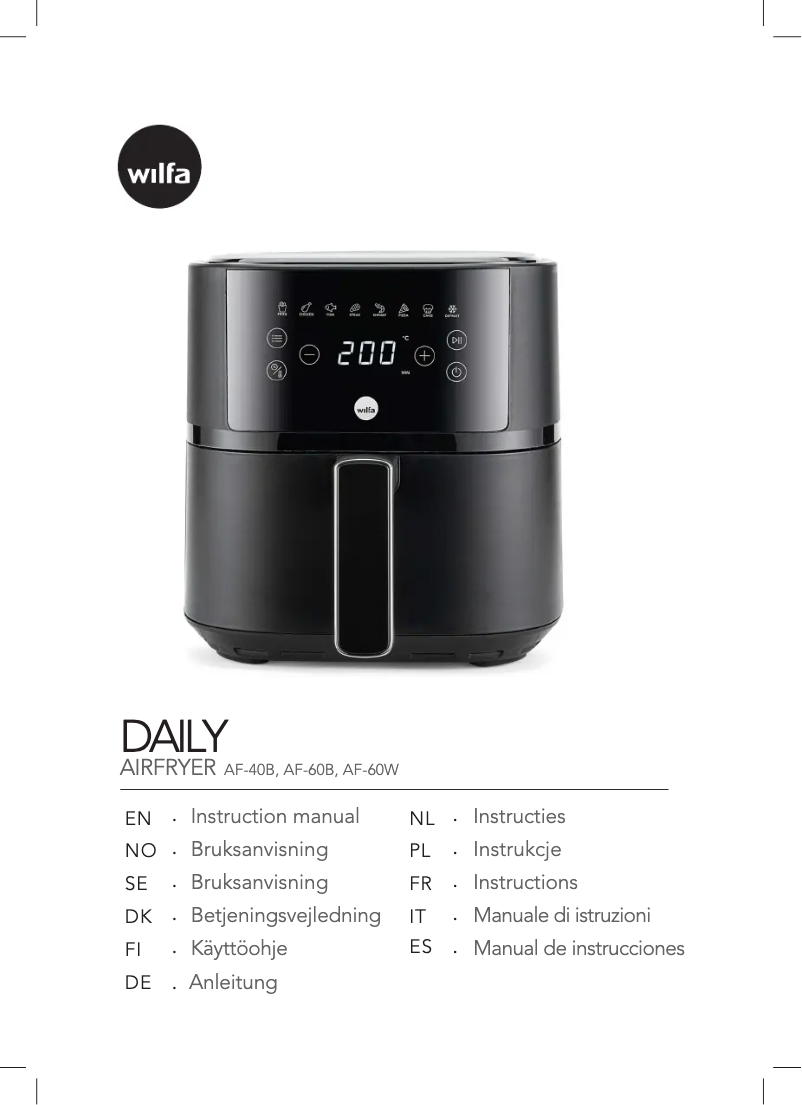 Imagen de la primera página del manual del dispositivo Daily AF-60W