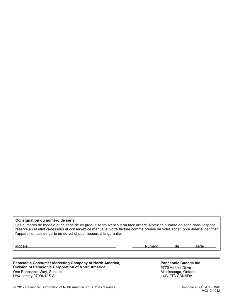 Page 1 de la notice Manuel utilisateur Panasonic Viera TC-P50UT50