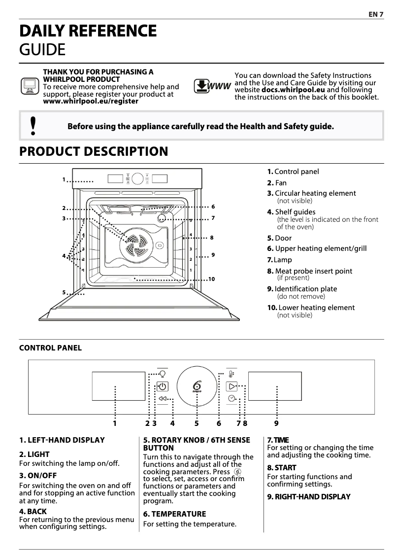 Page 1 de la notice Guide d'installation Whirlpool AKZM 8420 IX