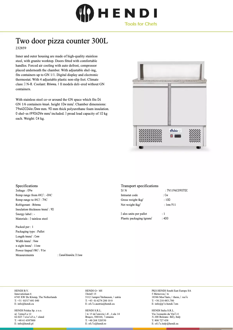 Page n°1 - Fiche technique Arktic 232859