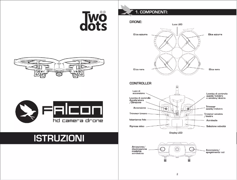 Page 1 de la notice Manuel utilisateur Twodots FALCON
