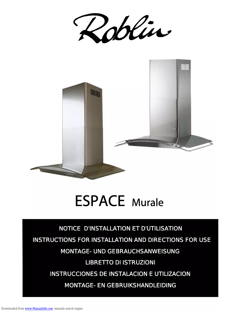 Image de la première page du manuel de l'appareil Espace