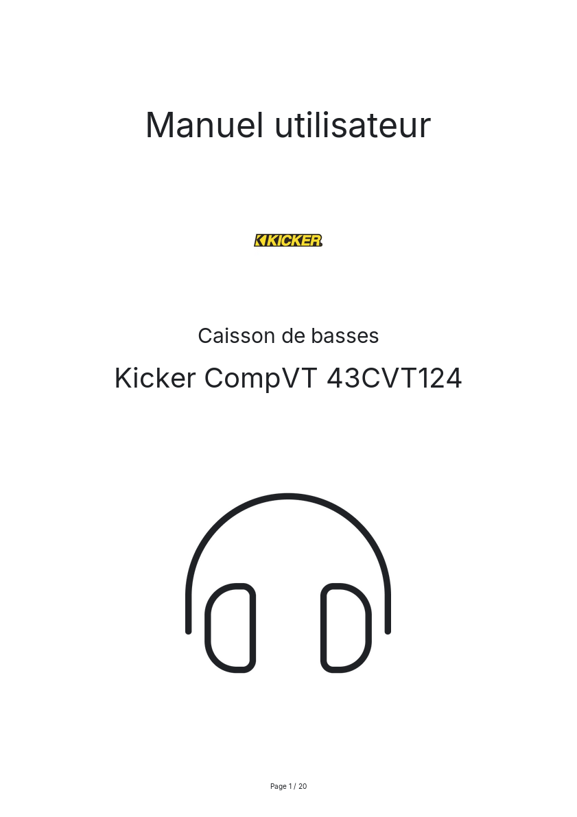 Image de la première page du manuel de l'appareil CompVT 43CVT124