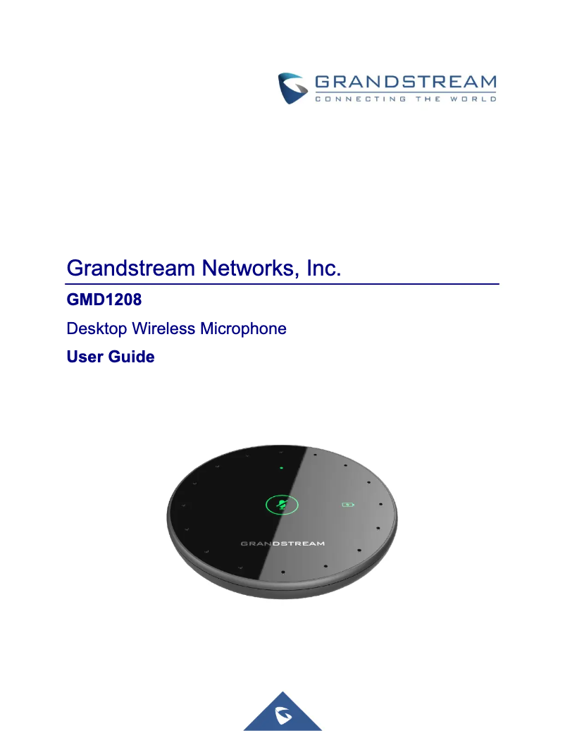 Image de la première page du manuel de l'appareil GMD1208