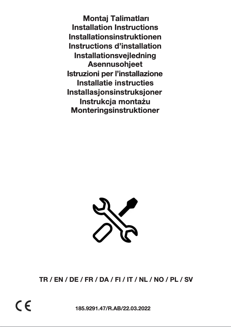 Page n°1 - Guide d'installation Arçelik DOI 602 S