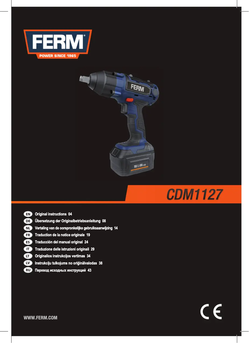 Imagen de la primera página del manual del dispositivo CDM1127