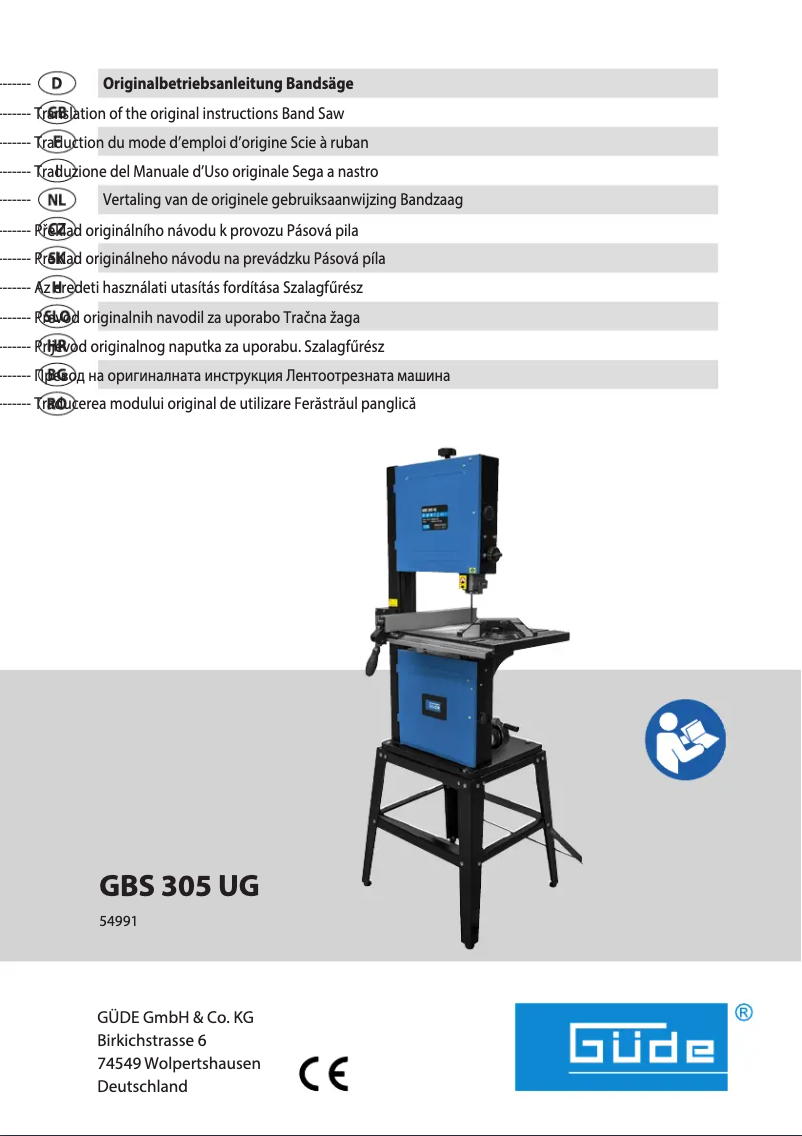 Image de la première page du manuel de l'appareil GBS 305 UG