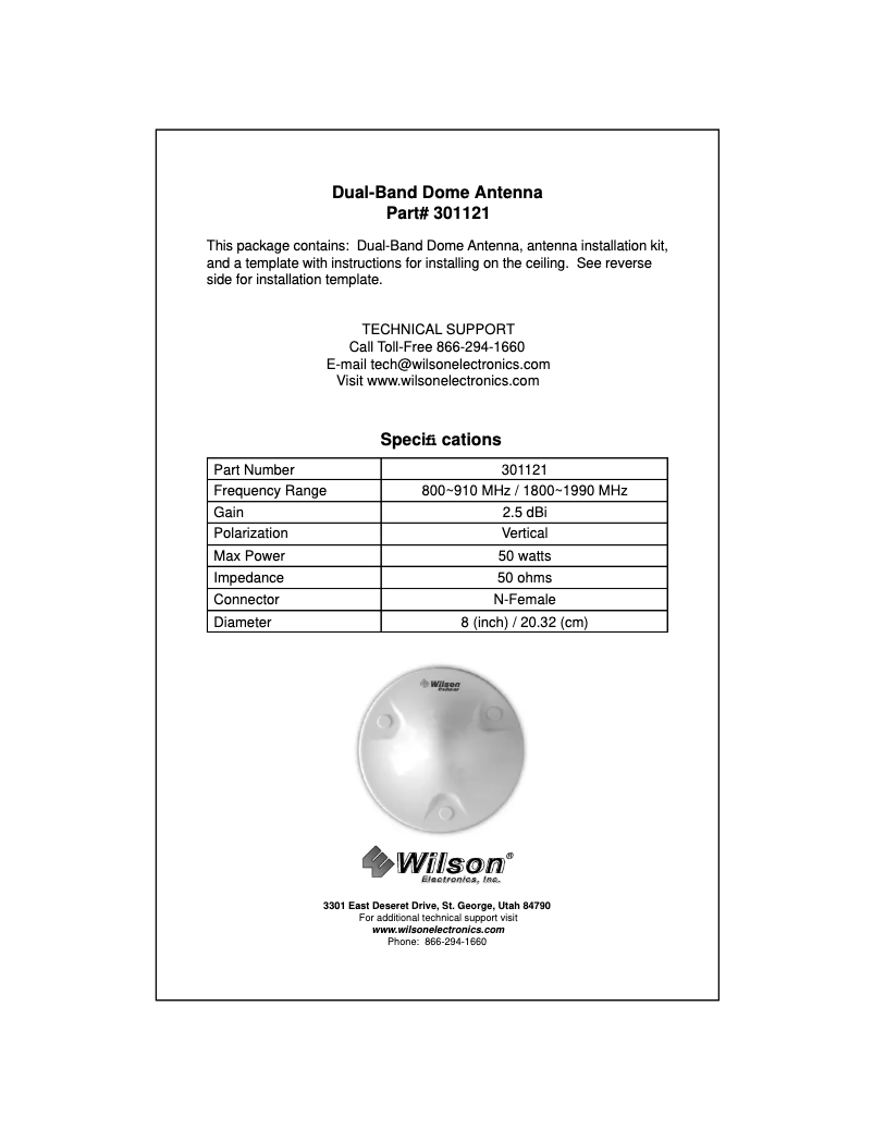 Page n°1 - Manuel utilisateur Wilson 301121