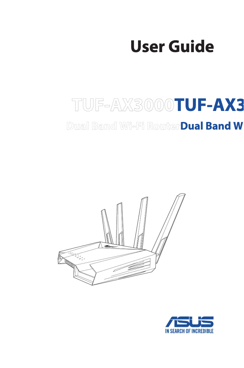 Page n°1 - Manuel utilisateur Asus TUF Gaming TUF-AX3000