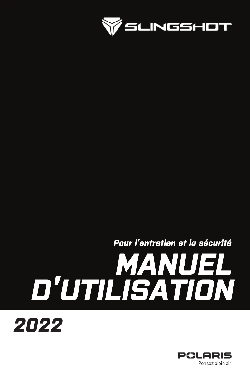 Page 1 de la notice Manuel utilisateur Polaris Slingshot SLR (2022)
