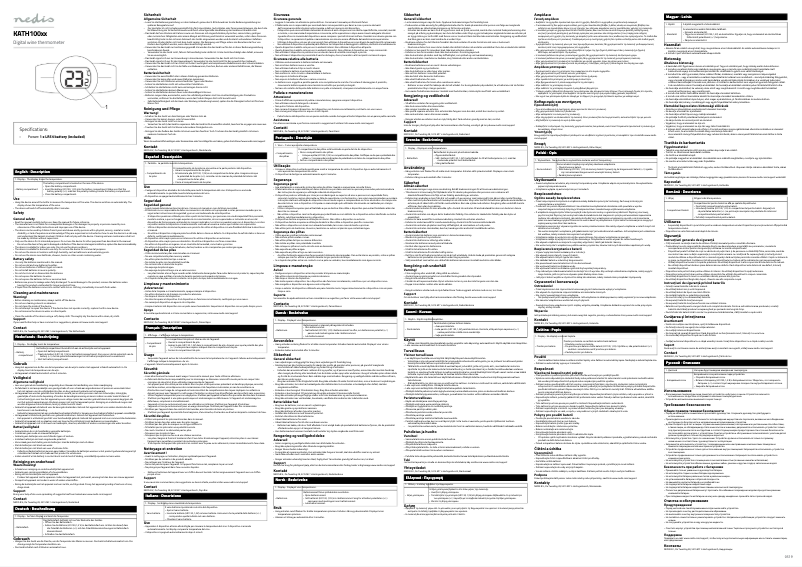 Page 1 de la notice Manuel utilisateur Nedis KATH100SS