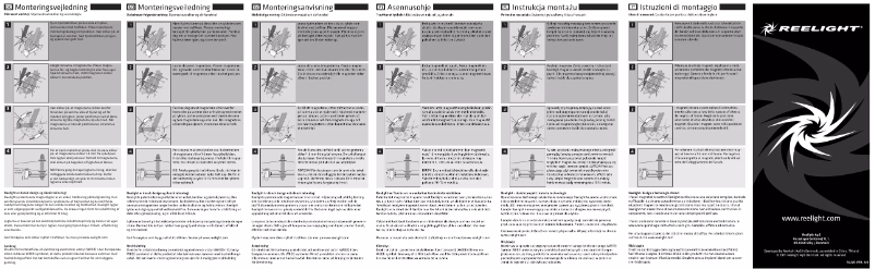 Page 1 of the manual User Manual Reelight SL250