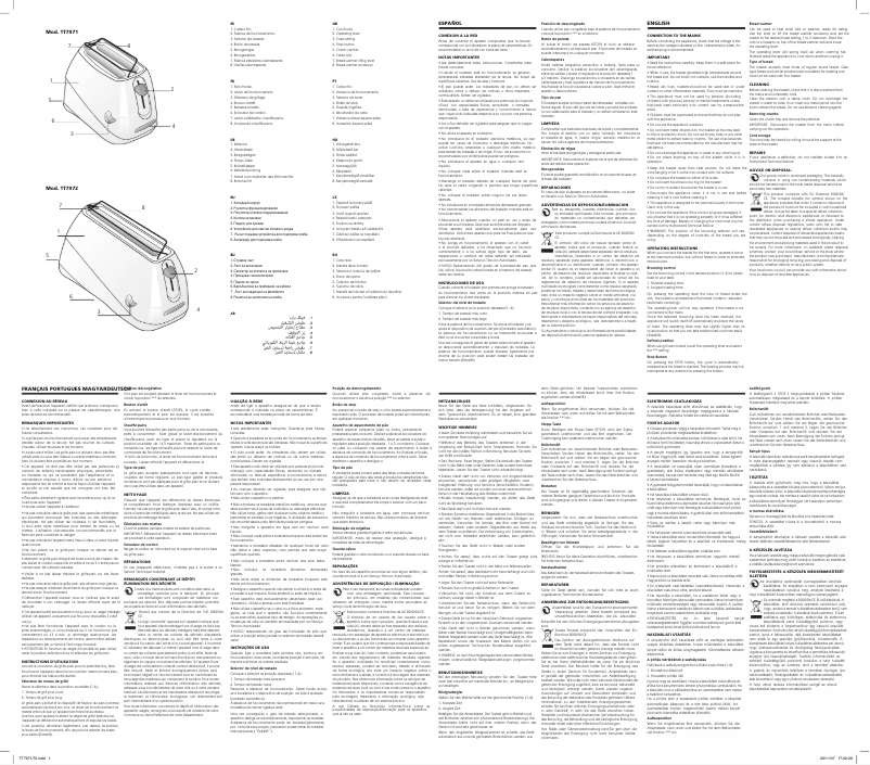 Page 1 de la notice Manuel utilisateur Ufesa TT7972