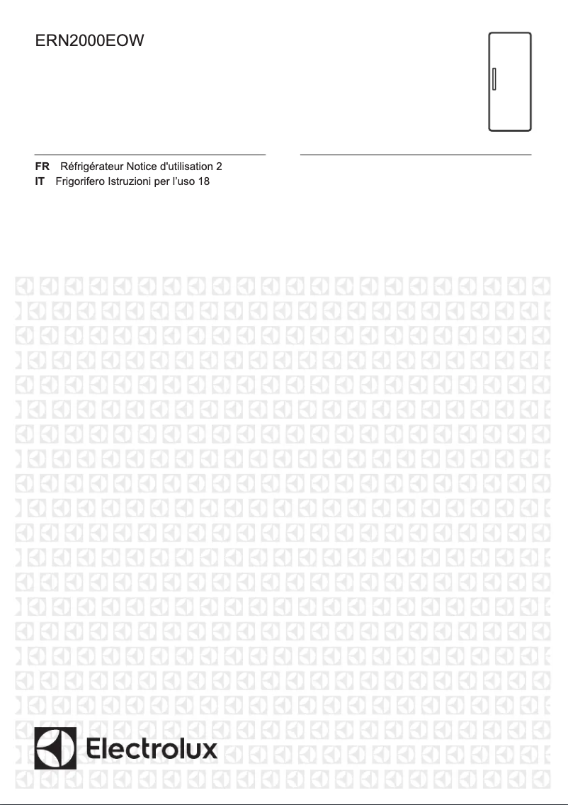 Image de la première page du manuel de l'appareil ERN2000EOW