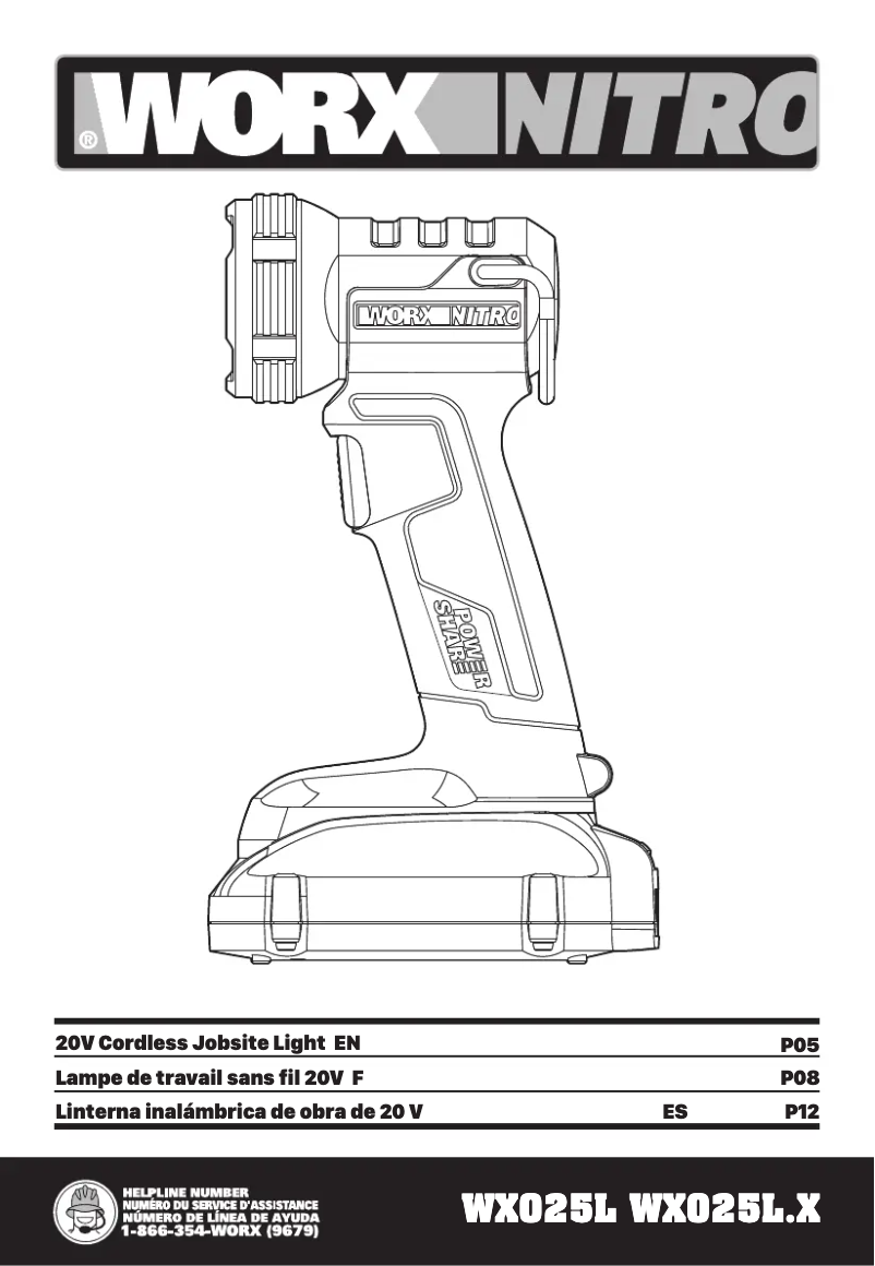 Page n°1 - Manuel utilisateur Worx WX025L.9