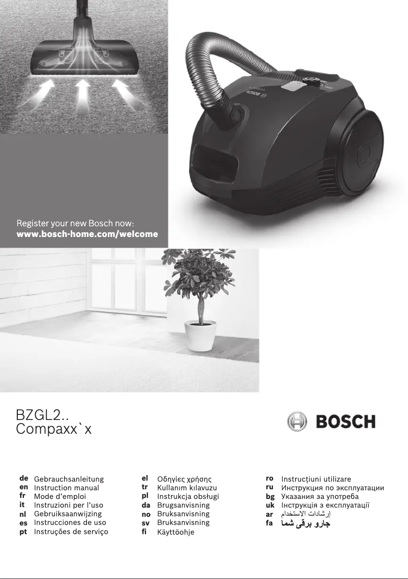 Página 1 del manual Manual de usuario Bosch BZGL2A430