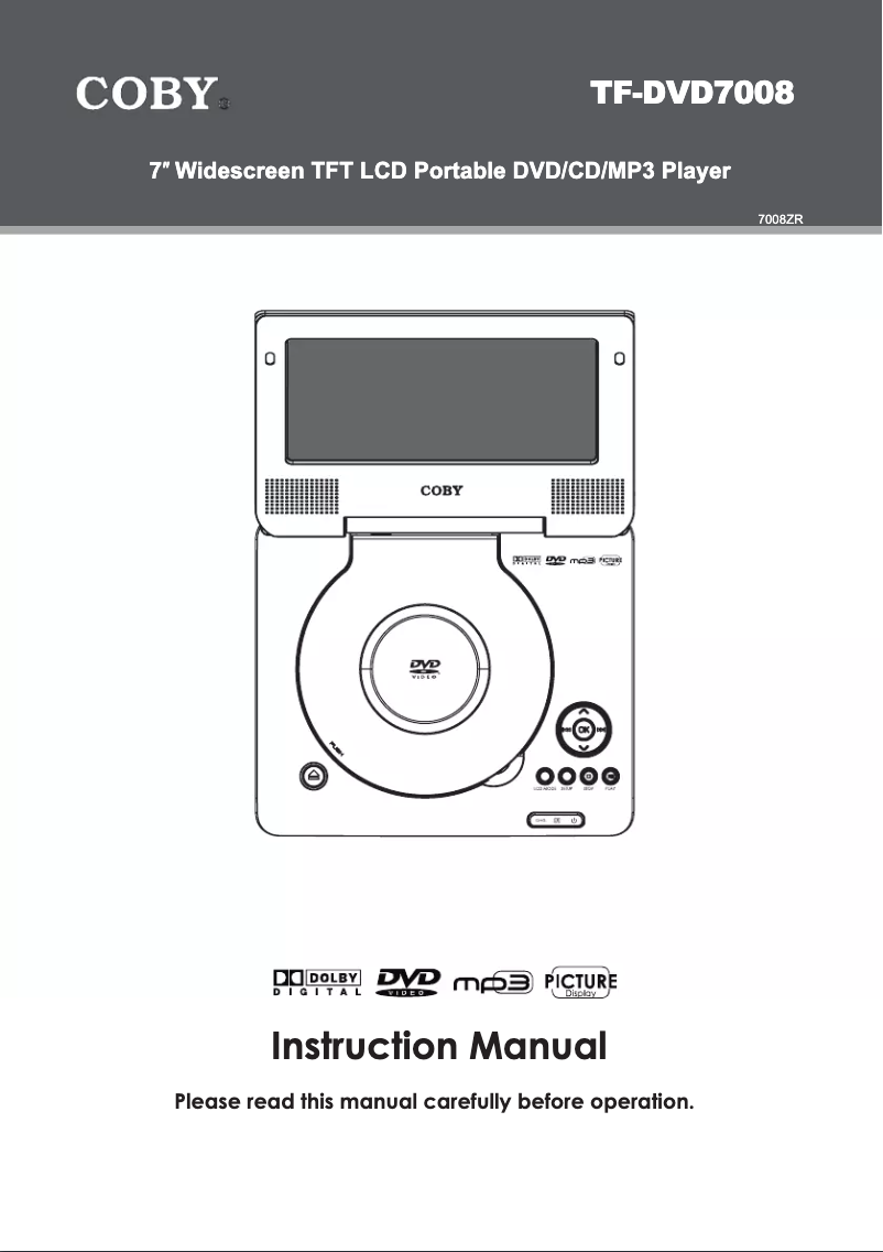 Image de la première page du manuel de l'appareil TF-DVD7008