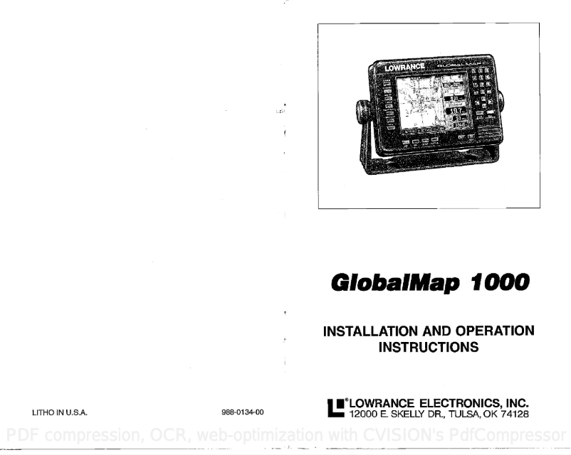 Image de la première page du manuel de l'appareil GlobalMap 1000