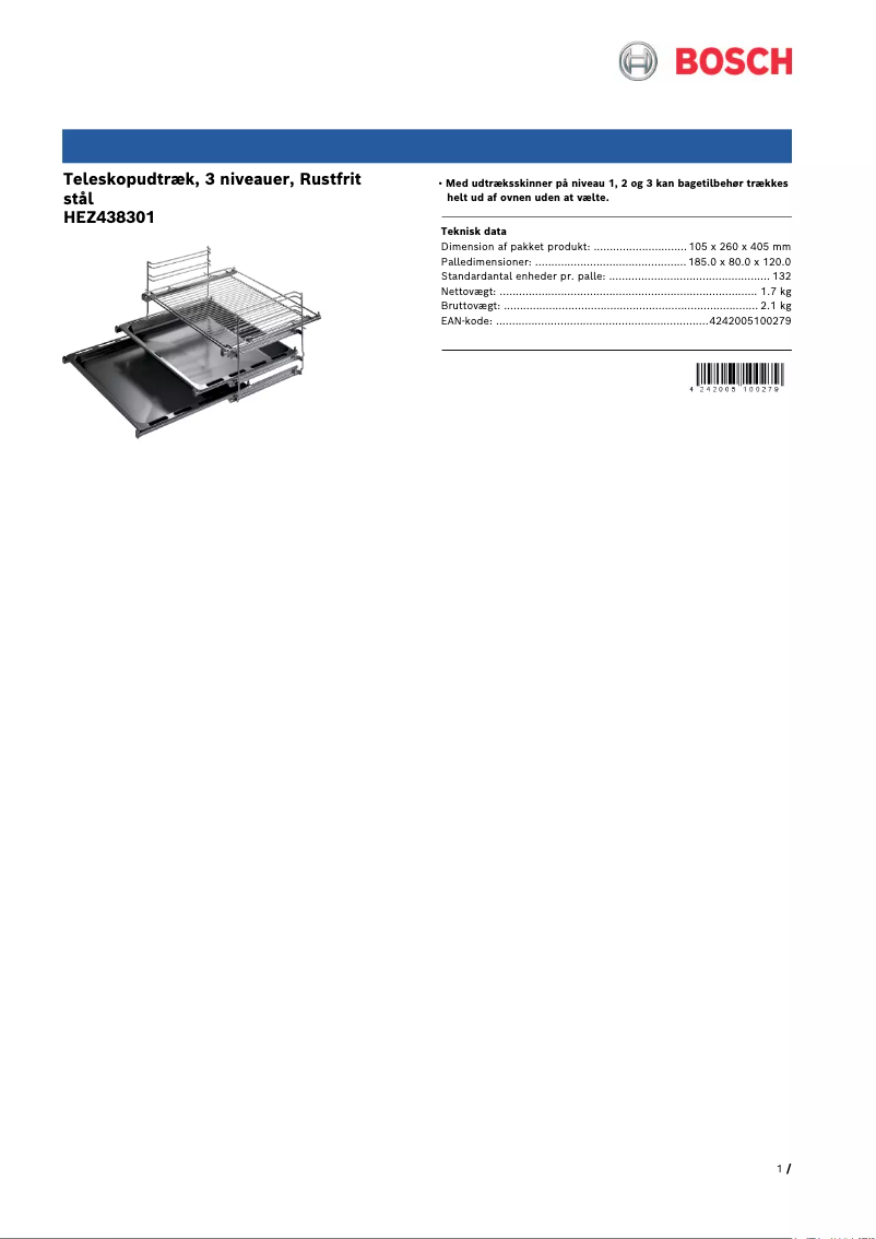 Image de la première page du manuel de l'appareil HEZ438301