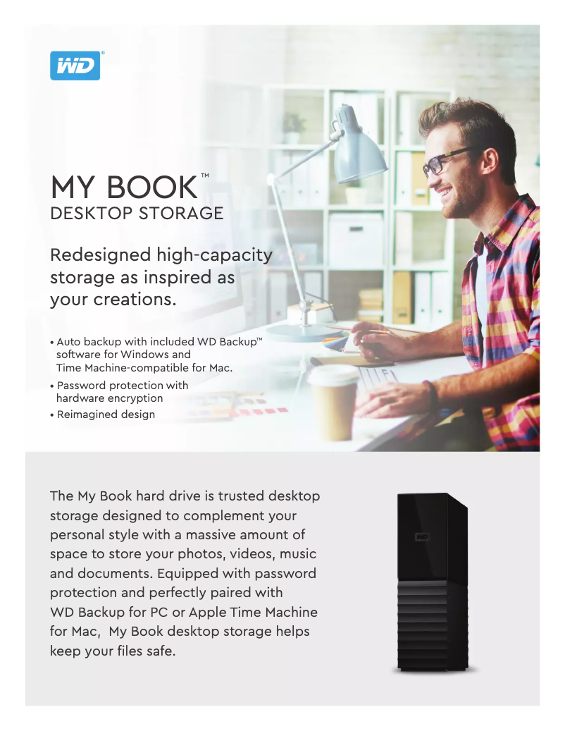 Page 1 de la notice Fiche technique Western Digital My Book