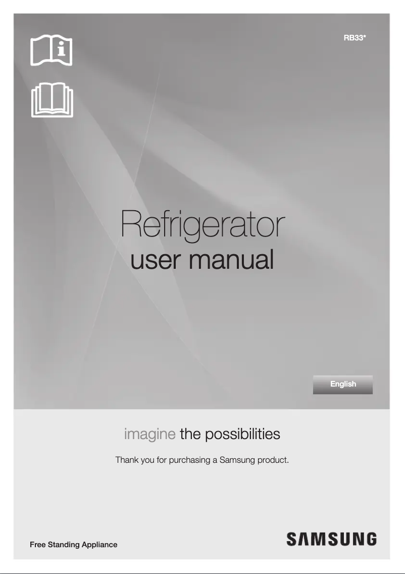 Page 1 de la notice Manuel utilisateur Samsung RB33T307358