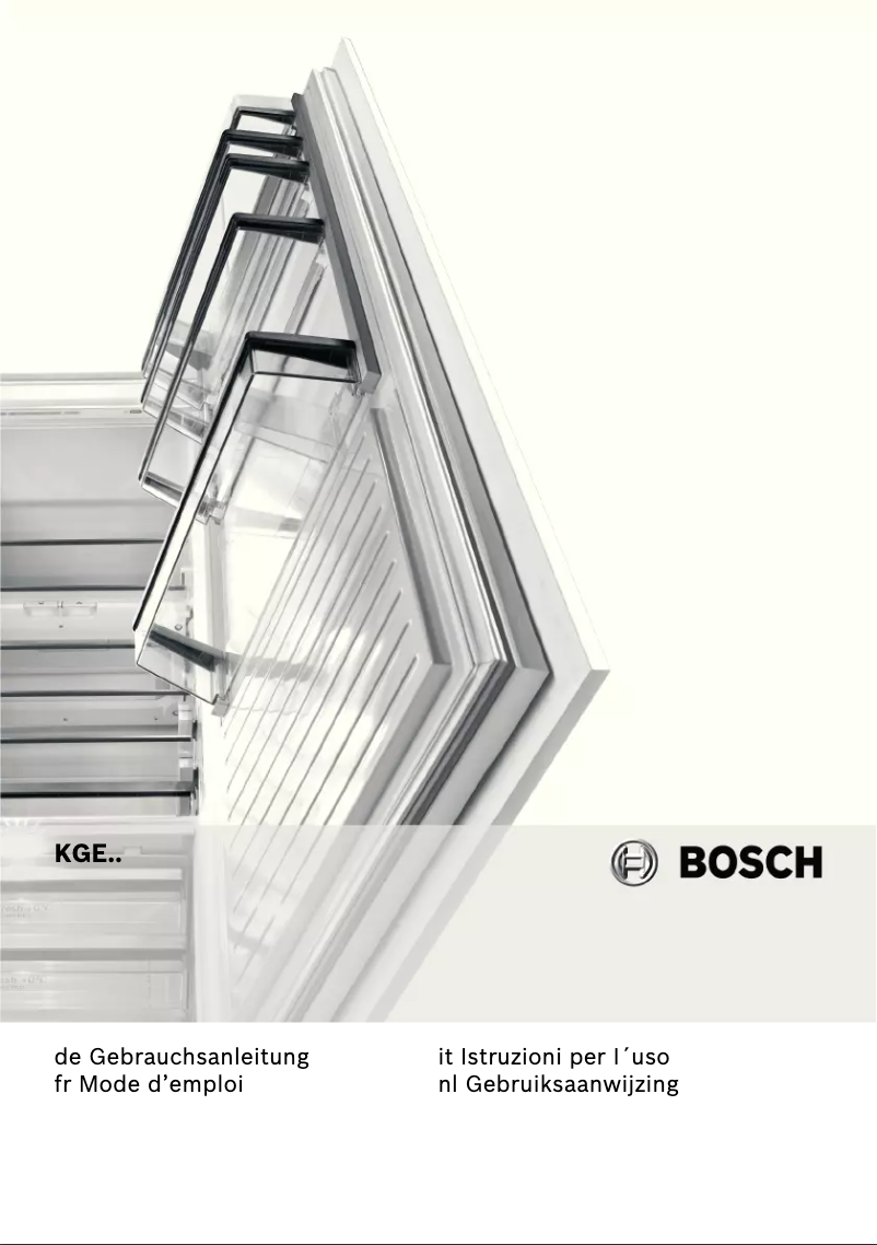 Page n°1 - Manuel utilisateur Bosch KGETYPES