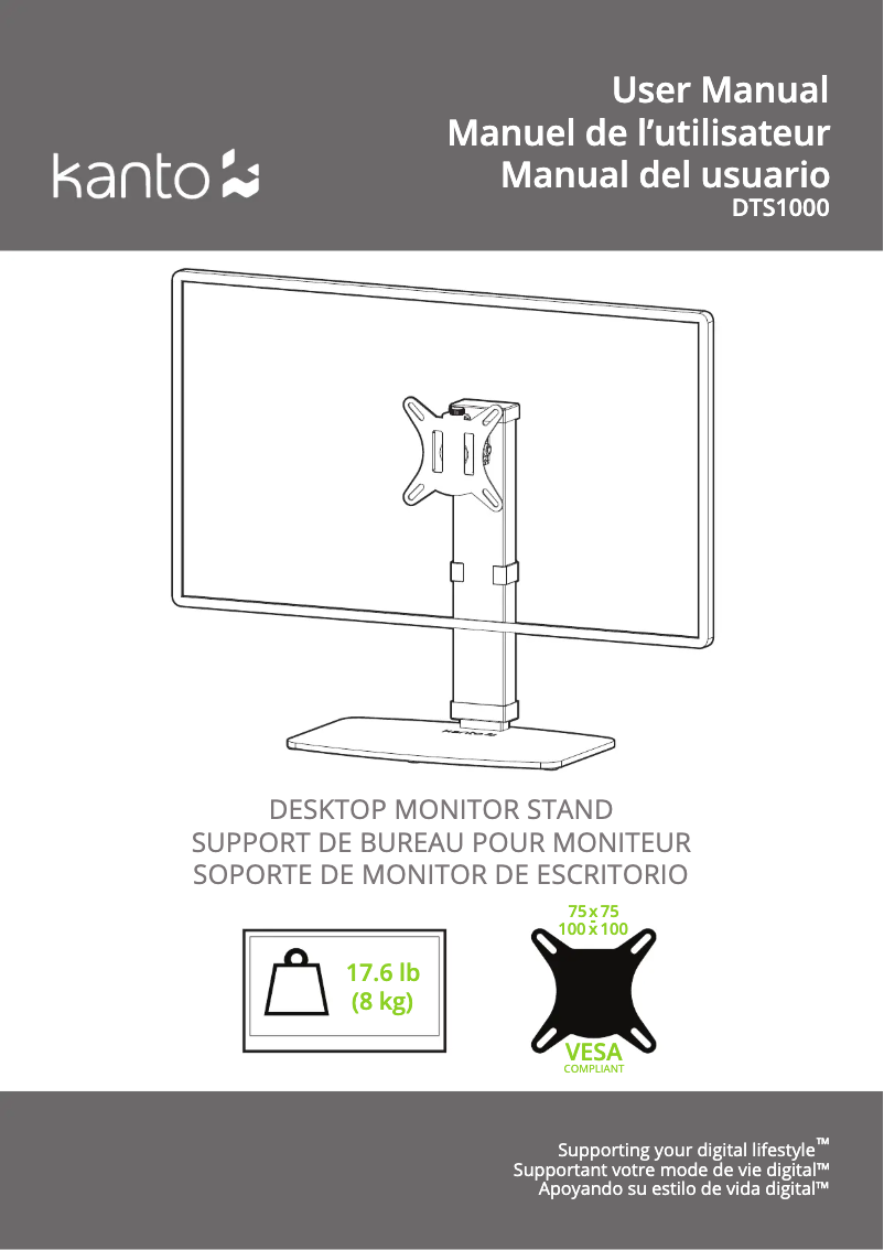 Page n°1 - Manuel utilisateur Kanto DTS1000