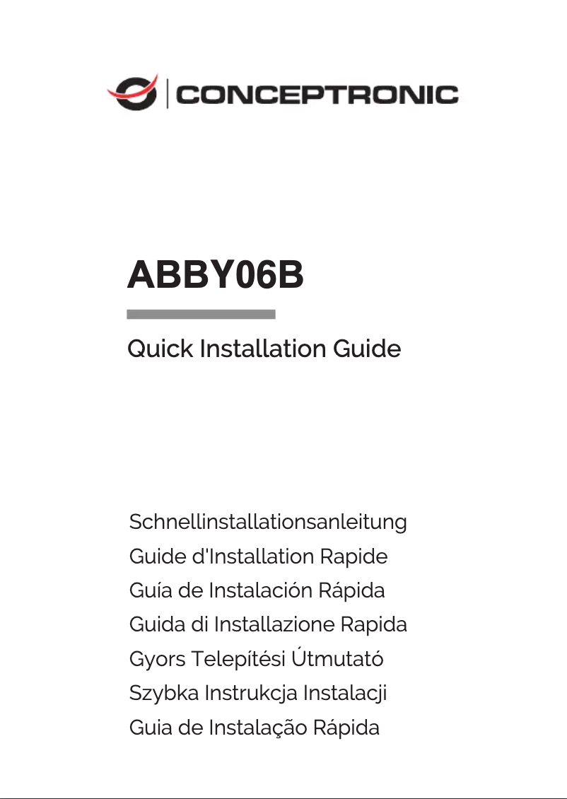 Page n°1 - Manuel utilisateur Conceptronic ABBY06B