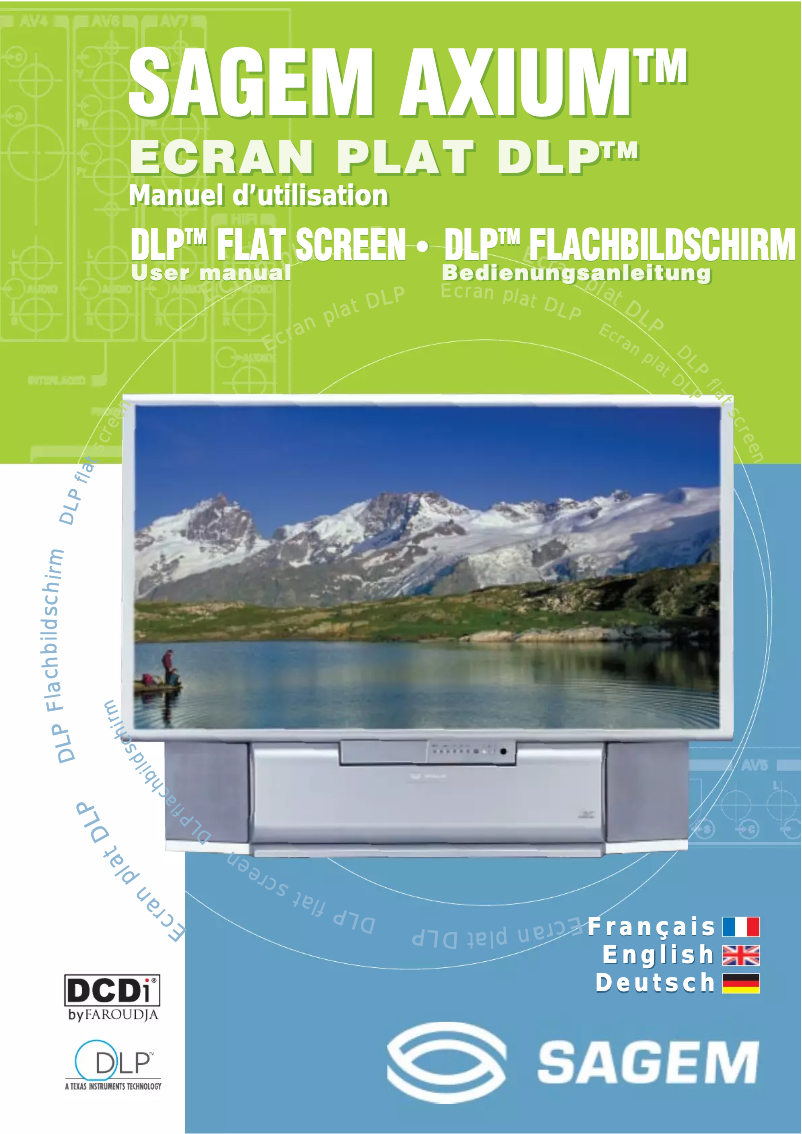 Image de la première page du manuel de l'appareil Axium DL-P50