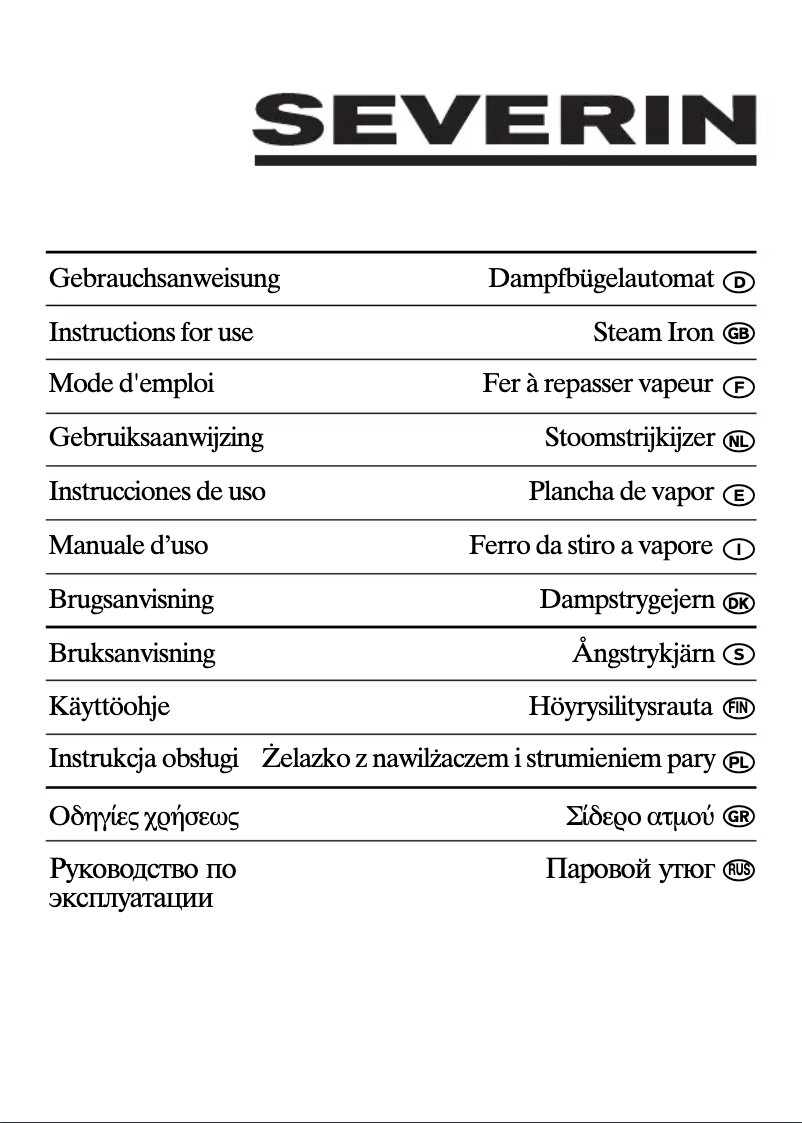 Page n°1 - Manuel utilisateur Severin BA 3263