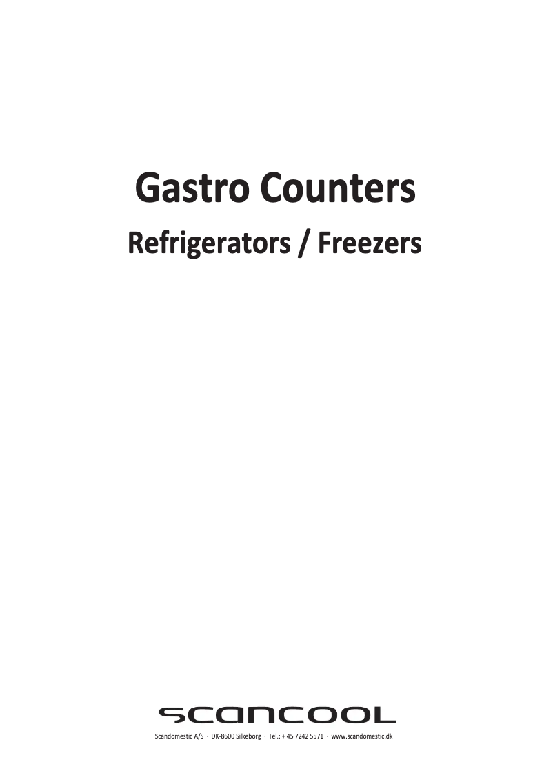 Page 1 of the manual User Manual Scandomestic GCR2254X